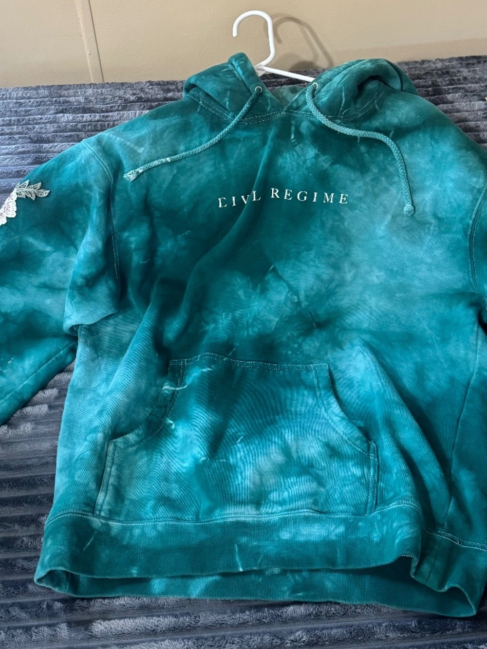 Teal Tie-dye Civil Regime Hoodie